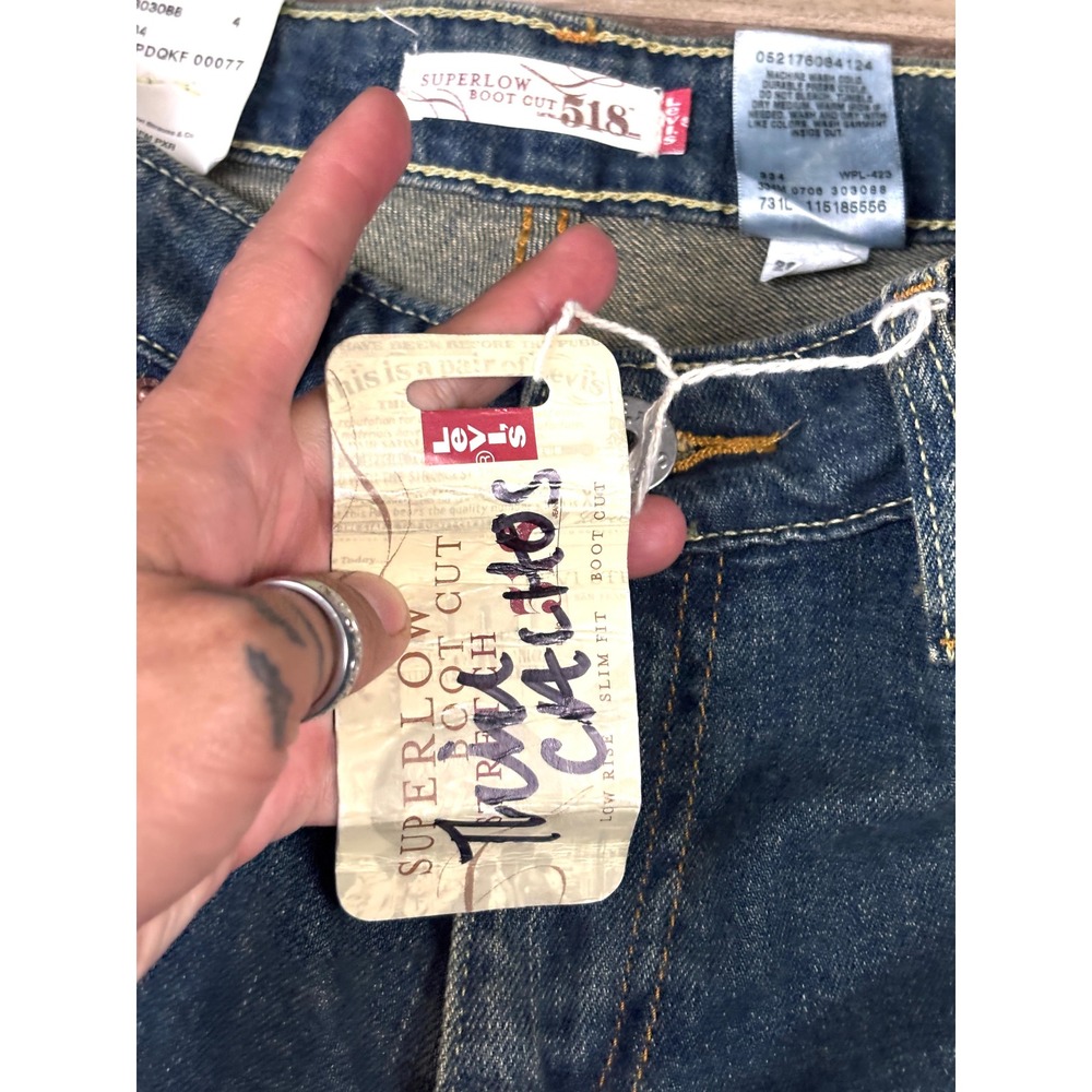 Levi's‎ Juniors Bootcut Jeans 11R Dark Wash Low Rise Denim NWT - Picture 8 of 12